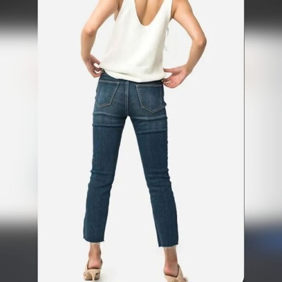 Gibsonlook Essential Mini-Flare Leg Denim Raw Hem - Picture 2 of 12